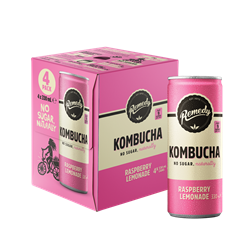 Remedy Kombucha Raspberry Lemonade Multi pack 4x330ml - RMK24