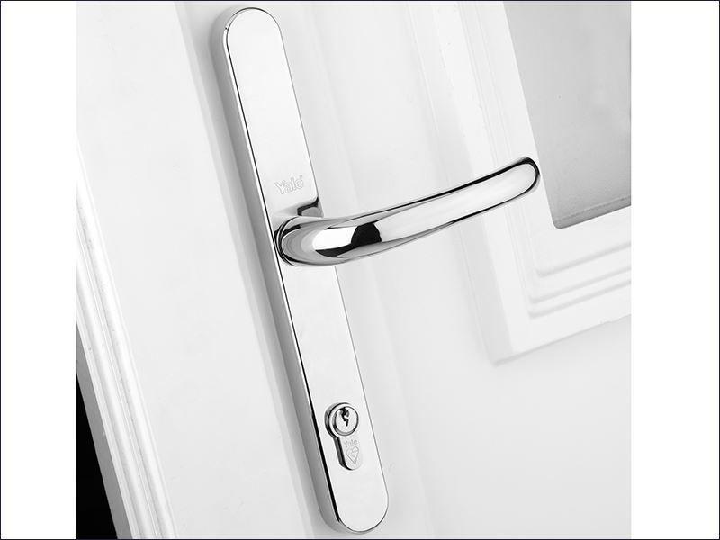 Retro Door Handle PVCu Polished Chrome Finish YALPPVCRHPC