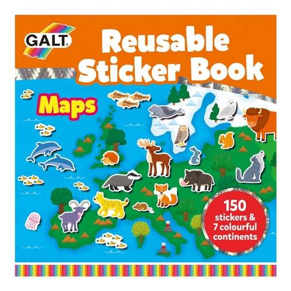 Reusable Sticker Book  - Maps