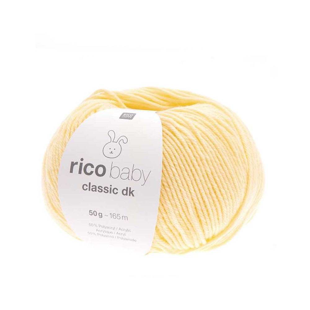 Rico Baby Knitting Acrylic Wool Blend Washable Pastel Coloured Yarn - Vanilla