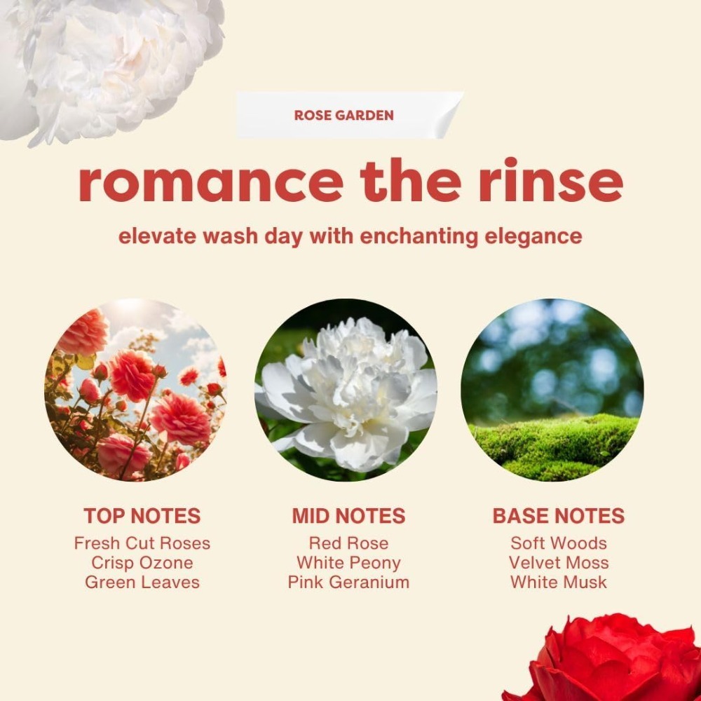 LAUNDREAM by SARROSI Rose Garden Laundry Detergent Sheets - 60 Loads | Eco-Friendly & Non-Bio | Biodegradable, Hypoallergenic, Non-Toxic & Plastic-Free | Plant-Based Formula