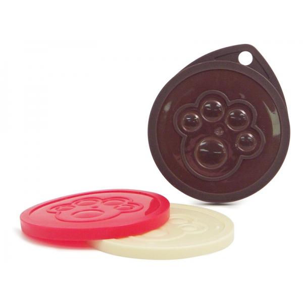 Click to view product details and reviews for Rosewood Pet Stuff Small Can Covers For Pet Food 3 Colours Pack Of 3 Chocolate.