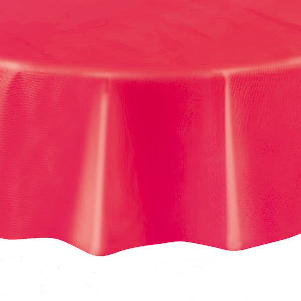 Click to view product details and reviews for Ruby Red Round 84 Plastic Tablecover.