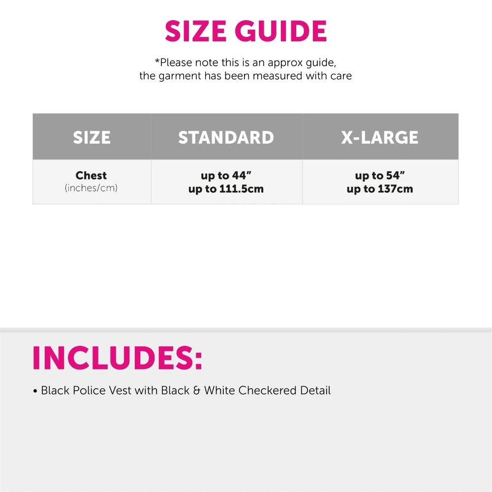 Adults Couples Police Costume | 7 Pcs