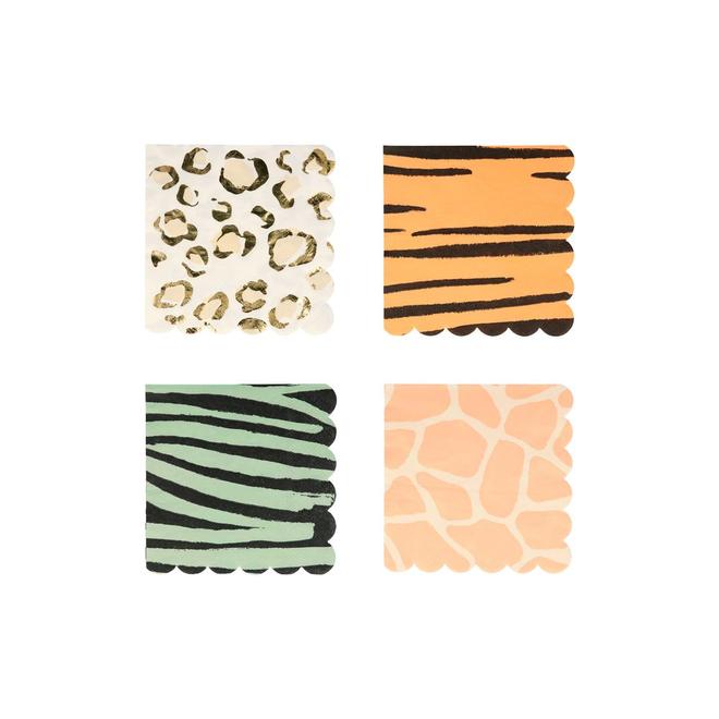 Click to view product details and reviews for Safari Animal Print Small Napkins Pack Of 16.