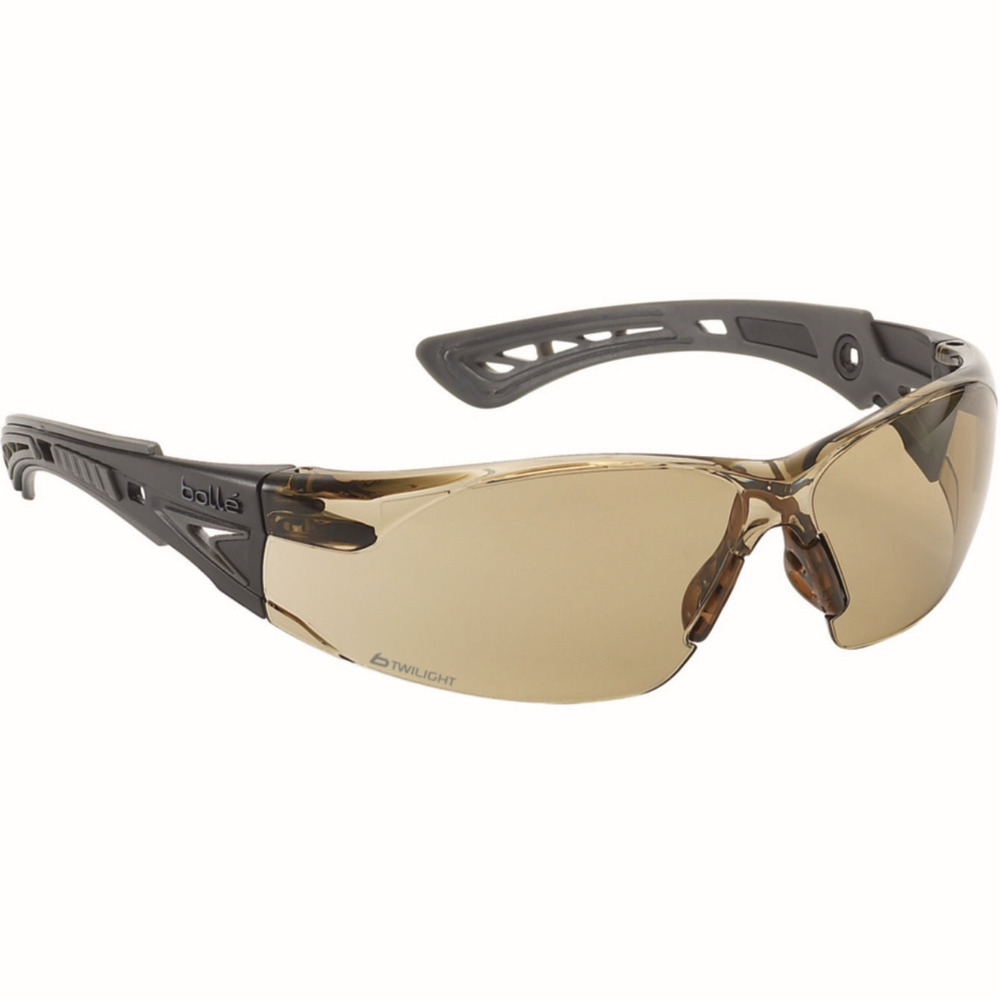 Safety Anti-Fog Glasses Protective Eyeware Rush+ Bronze lens By Bolle Safety