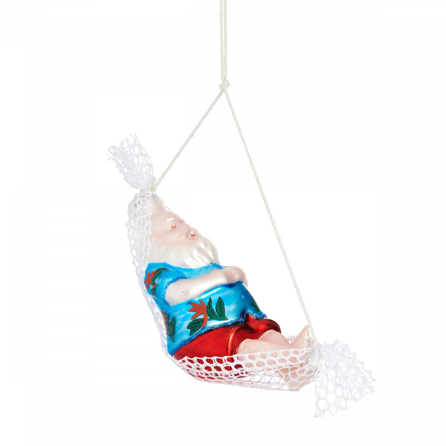 Click to view product details and reviews for Santa In A Hammock Hanging Christmas Bauble.