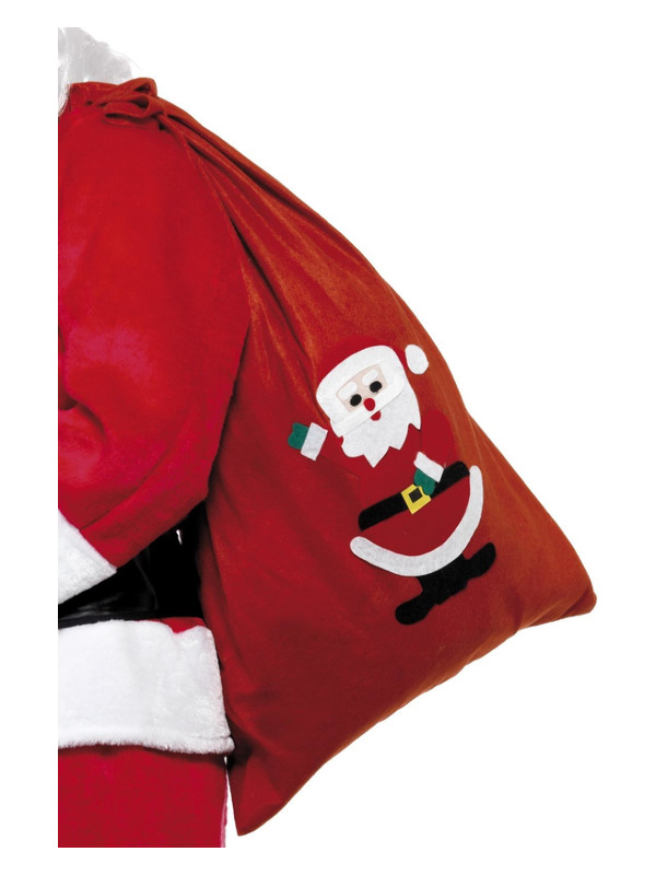Click to view product details and reviews for Santa Sack Red â With Motif And Drawstring Tie.
