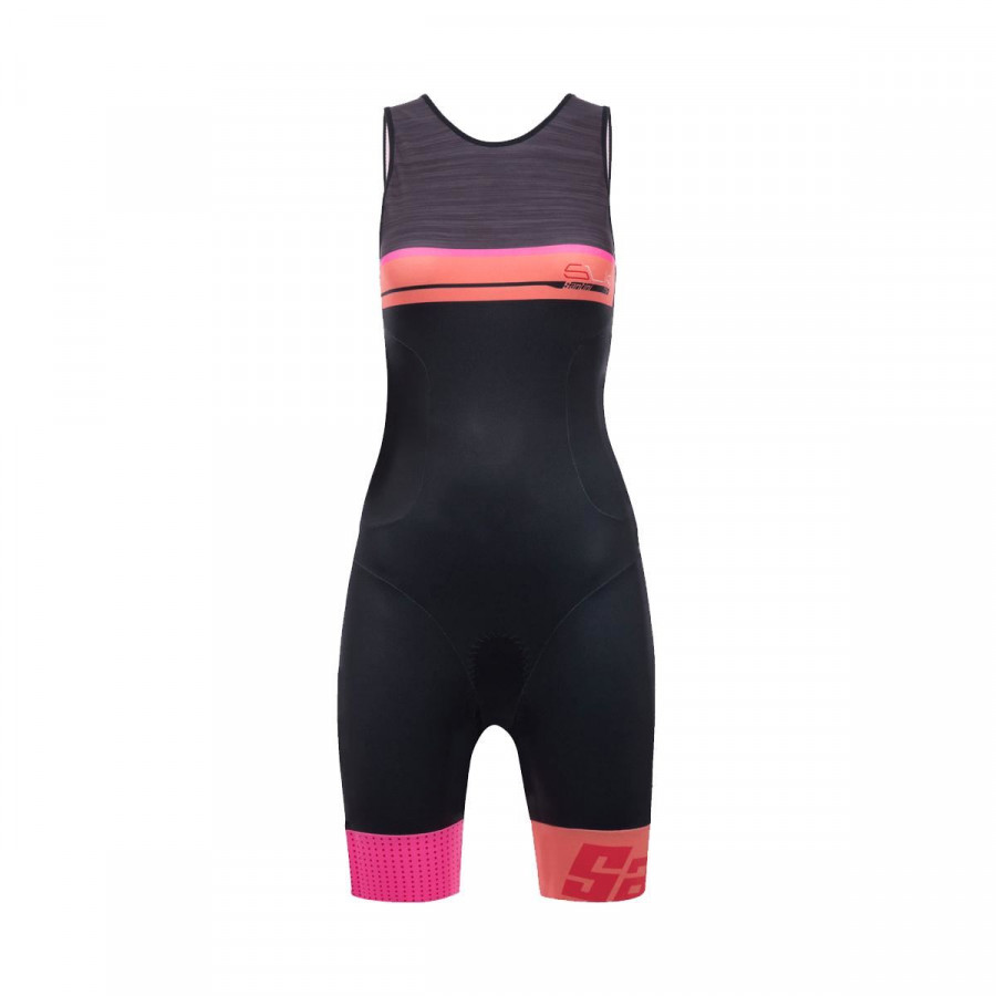 SANTINI WOMENS SLEEK 776 SLEEVELESS TRISUIT GTR PAD 2018: PINK S - CAS3298S