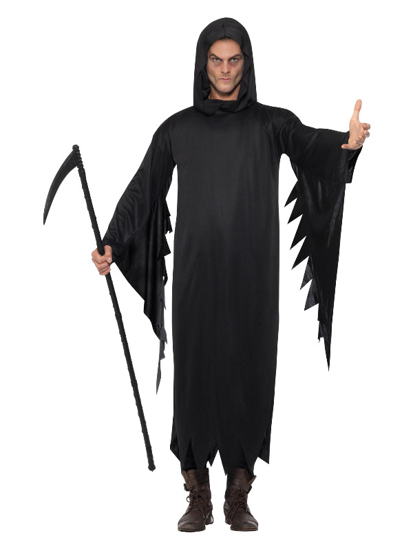 Click to view product details and reviews for Screamer Costume Black Gown And Hood Large.