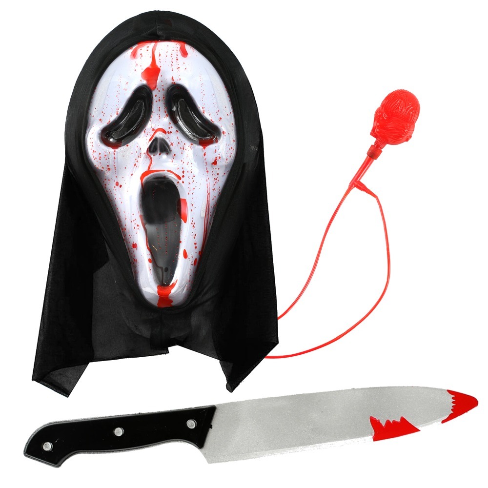 Screamer Accessory Set - Blood Pump Mask & Knife Prop