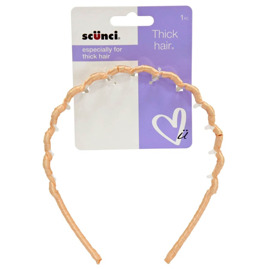 Click to view product details and reviews for Scunci Headband Thick Hair Alice Band Rose Gold Satin.