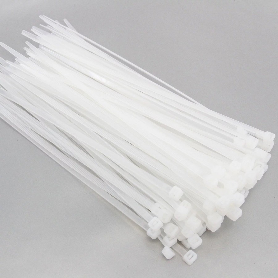 Self Locking White Cable Ties Heavy Nylon Wire Wrap Zip Ties ~5360