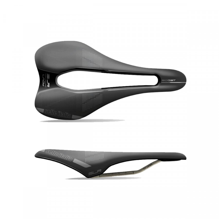 SELLE ITALIA SLR LADY BOOST TI316 SUPERFLOW SADDLE: BLACK L3 SI504301
