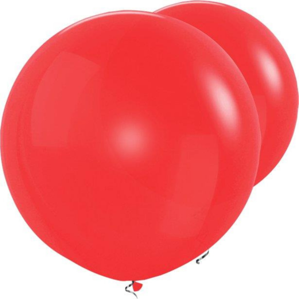 Sempertex Party Decorations 2 x 36" Biodegradable Latex Coloured Balloons - Red