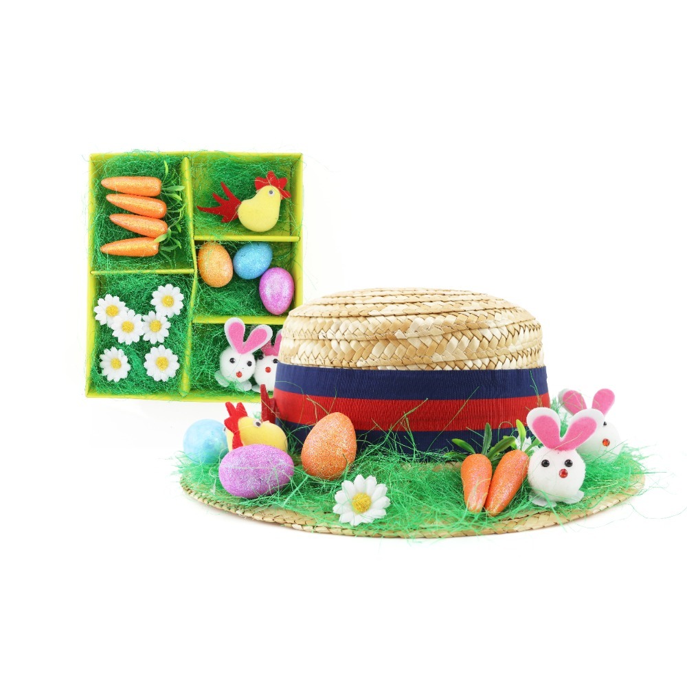 Click to view product details and reviews for Kids Diy Easter Bonnet Kit Child Straw Boater Hat With Blue Red Ribbon 16 Piece Decoration Set. Click to view product details and reviews for Kids Diy Easter Bonnet Kit Child Straw Boater Hat With Blue Red Ribbon 16 Piece Decoration Set.