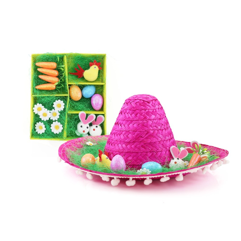 Click to view product details and reviews for Kids Diy Easter Bonnet Kit Child Pink Sombrero With Pom Poms 16 Piece Decoration Set. Click to view product details and reviews for Kids Diy Easter Bonnet Kit Child Pink Sombrero With Pom Poms 16 Piece Decoration Set.