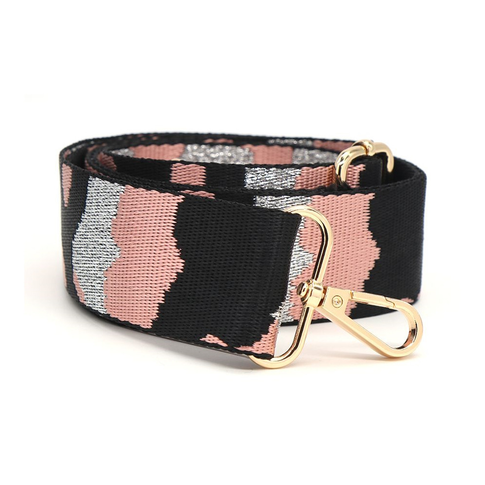 Shoulder Bag Strap Wide Pink Silver Replacement Handbag Crossbody Adjustable