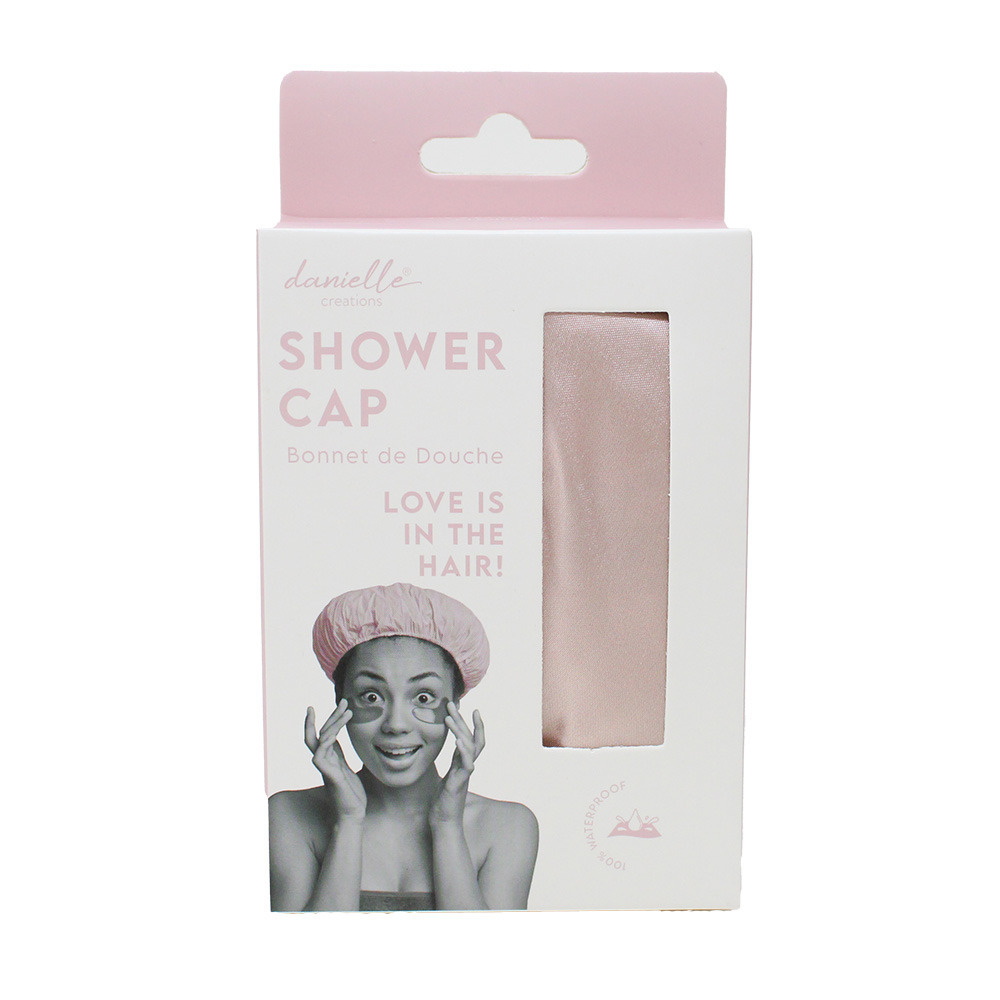 Shower Cap Waterproof Accessory Pale Pink Bath Hat Reusable Beauty Gift