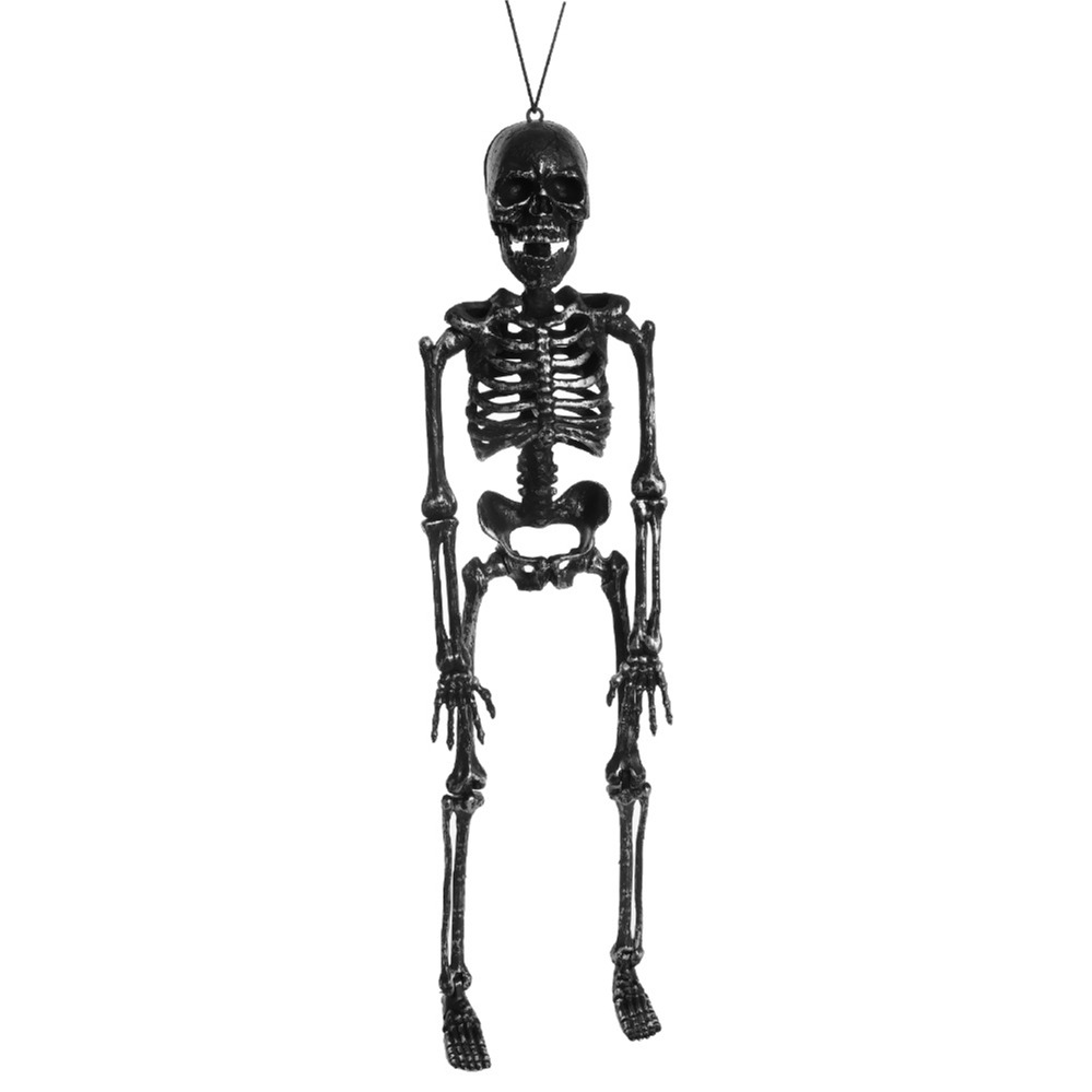 Silver 18" Hanging Skeleton Prop