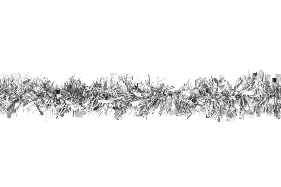 Silver 1.8m Christmas Tinsel