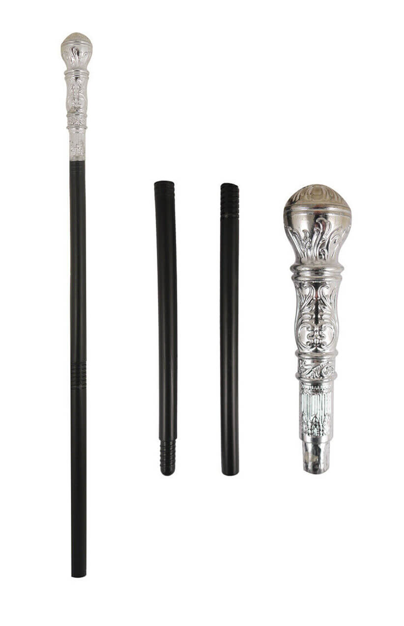 Click to view product details and reviews for Silver Cane Fancy Dress Prop For Costumes.