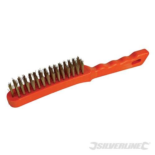 Click to view product details and reviews for Silverline Brassed Wire Brush Plastic 4 Row 763578.