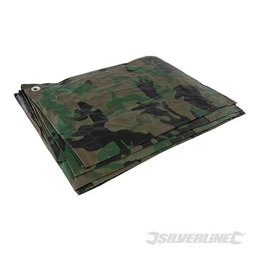 Click to view product details and reviews for Silverline Camouflage Tarpaulin 24 X 3m.