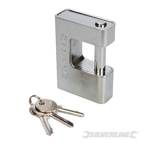 Click to view product details and reviews for Silverline Close Armoured Shutter Lock Padlock 90mm 792082.