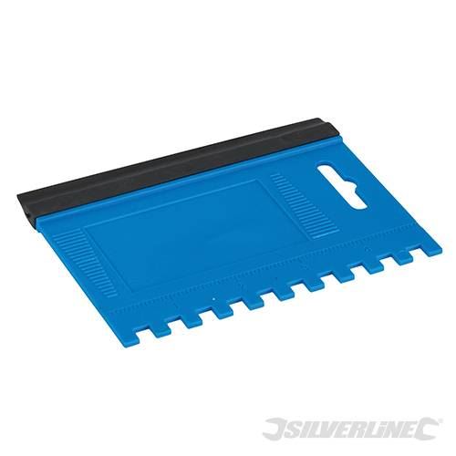 Click to view product details and reviews for Silverline Combination Squeegee Spreader 125 X 95mm 6mm Teeth 380251.