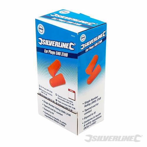 Silverline Ear Plugs SNR 34dB 200 Pairs 282557