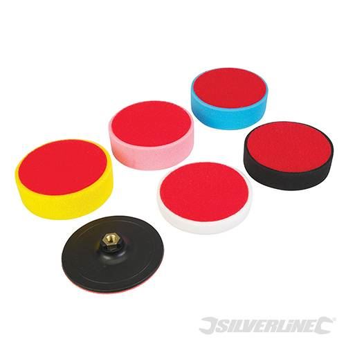 Click to view product details and reviews for Silverline Hook Loop Polishing Foam Head Kit 6pce 150 X 50mm 285024.