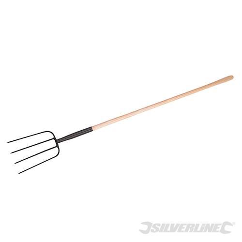 Click to view product details and reviews for Silverline Muck Fork Long Handle 1500mm Gt20.