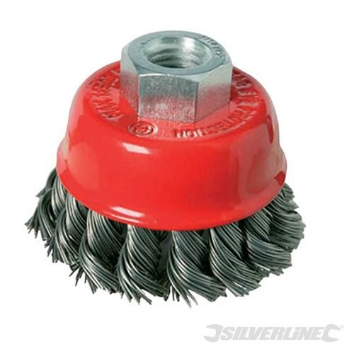 Click to view product details and reviews for Silverline Steel Twist Knot Bowl Cup 100mm 486937.