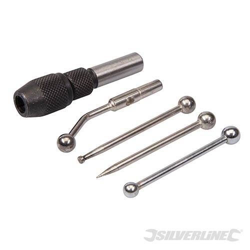 Click to view product details and reviews for Silverline Wiggler Centre Finder Set 5pce 5pce 427707.
