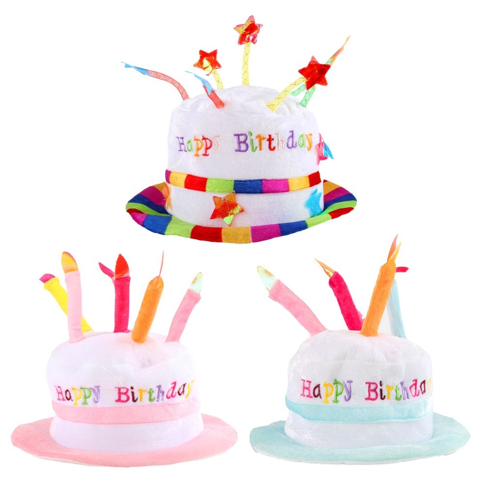 Happy Birthday Light-Up Hat – Fun Cake & Candles Design for Kids & Adults Fancy Dress Party Headwear