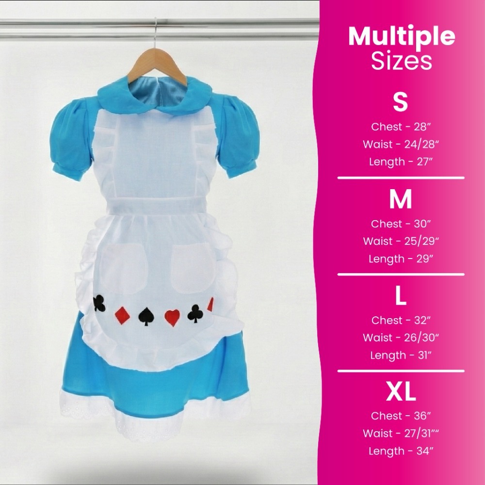 Girls Alice In Wonderland Costume (Choose Accessories)