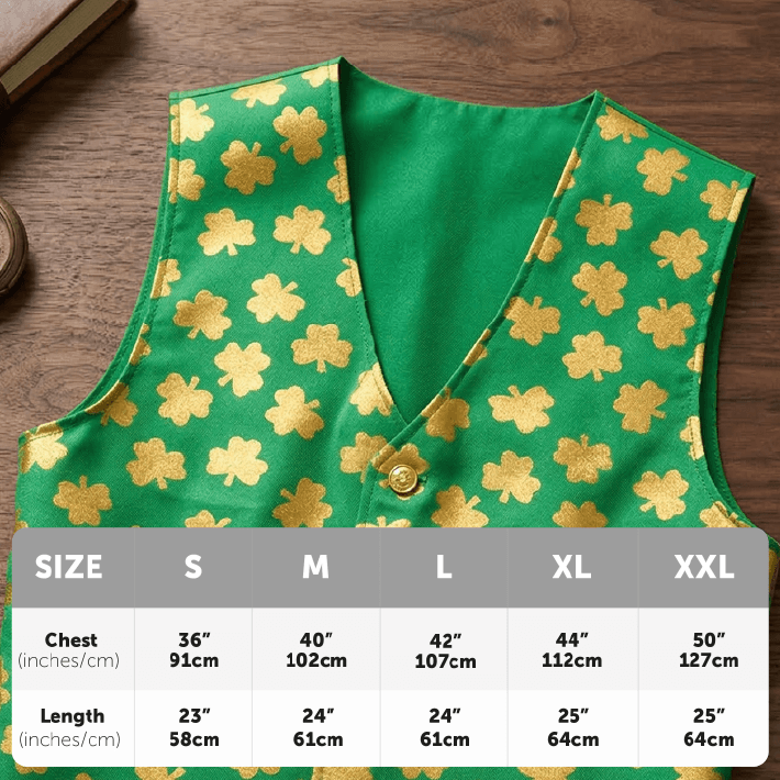Irish Green Waistcoat & Shamrock Bow Tie