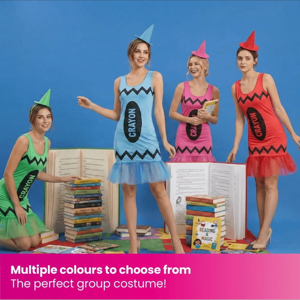 Ladies Pink Crayon Dress