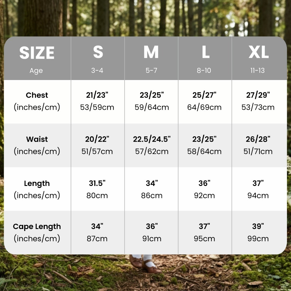 Girls Little Red Riding Hood Costume | 5 Pcs | Dress, Apron, Cape, Soft Basket & Wolf