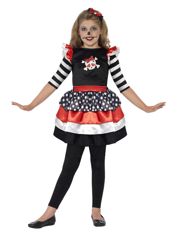 Click to view product details and reviews for Skully Girl Costume Black With Dress Headband Medium.