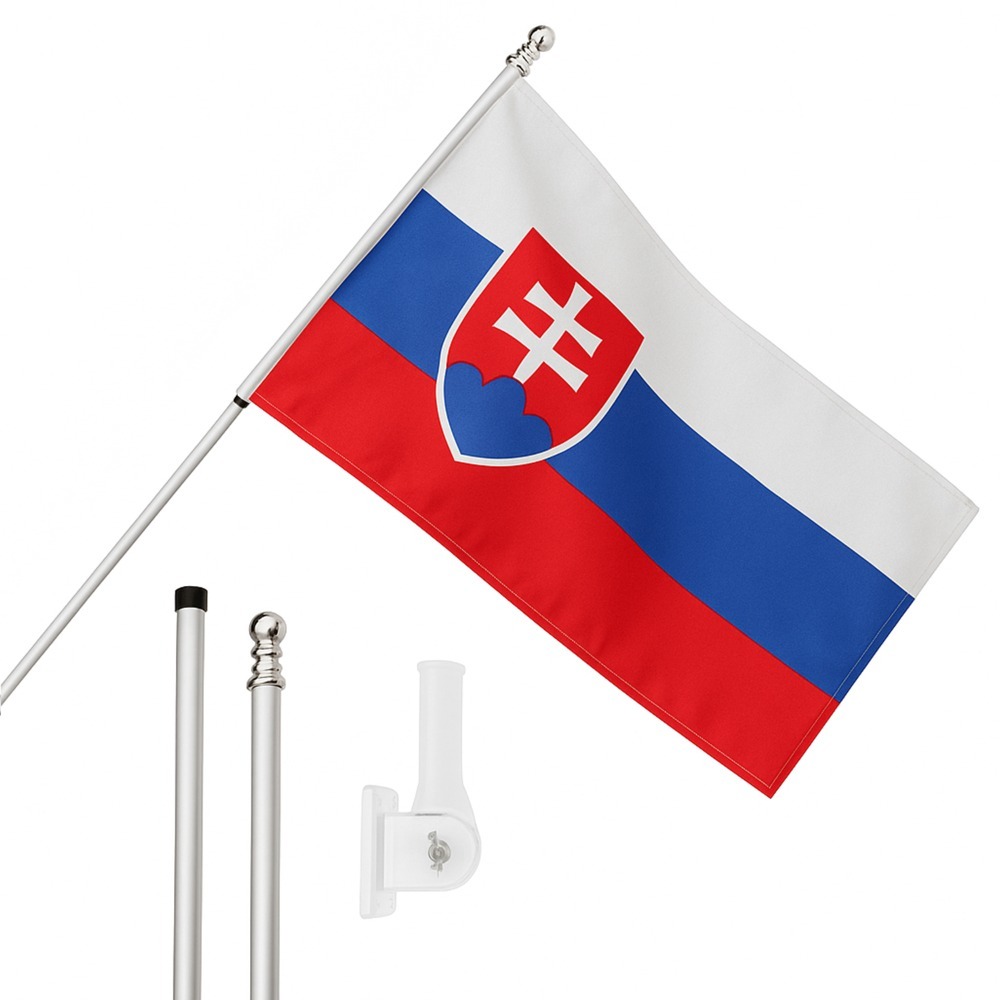 Click to view product details and reviews for Large 5ft X 3ft Slovakia Flag With 6ft Pole Wall Bracket.