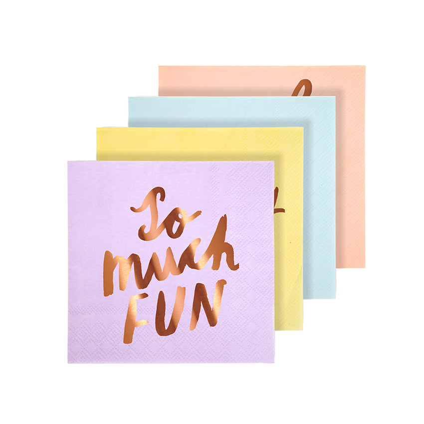 Click to view product details and reviews for Small Typographic Napkins Pack Of 16.