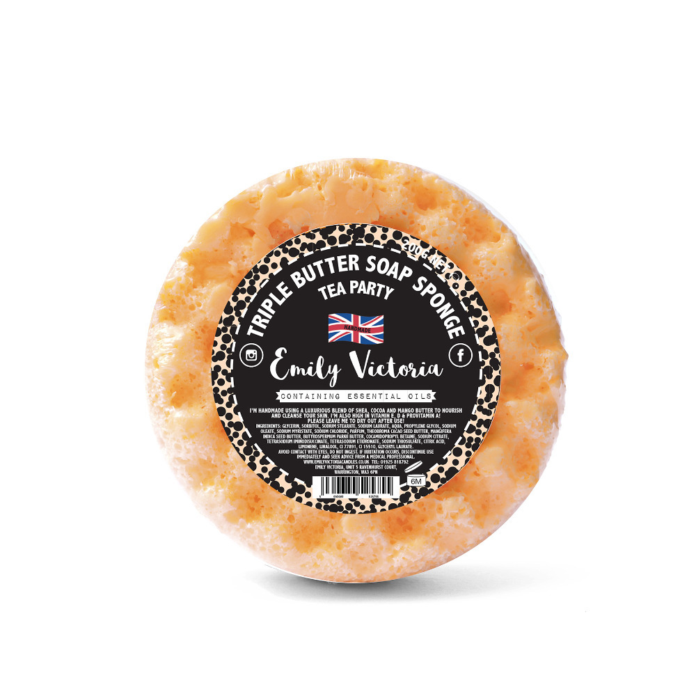 Click to view product details and reviews for Triple Butter Soap Sponge Tea Party. Click to view product details and reviews for Triple Butter Soap Sponge Tea Party.