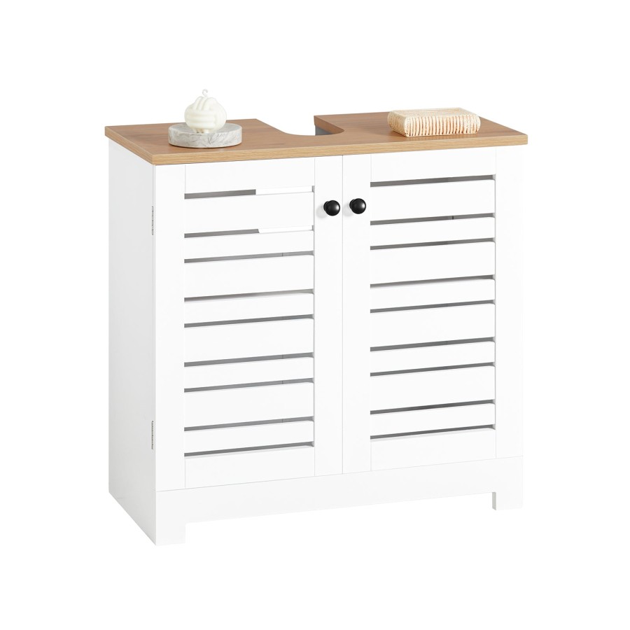 Sobuy Bzr40-W, Under Sink Cabinet Bathroom Vanity Unit Bathroom Storage Cabinet, White