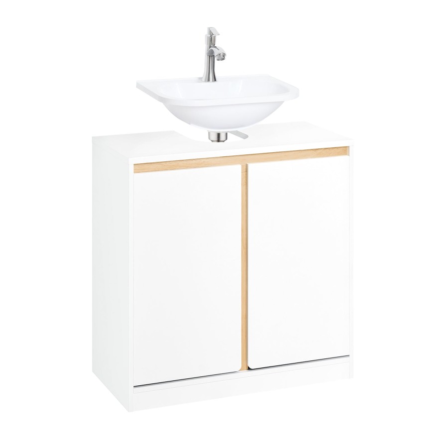 Sobuy Bzr78-W, Under Sink Cabinet Bathroom Vanity Unit Bathroom Storage Cabinet, White