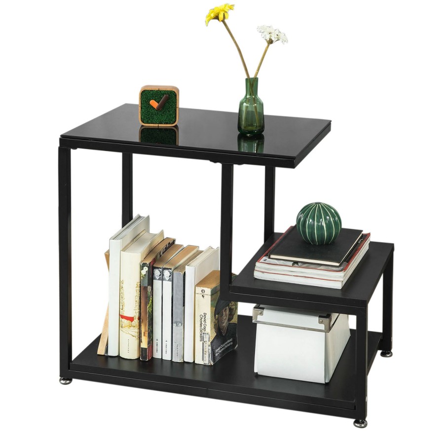 Click to view product details and reviews for Sobuy Fbt65 Sch Side Table End Table Living Room Table With Storage Shelf Black.