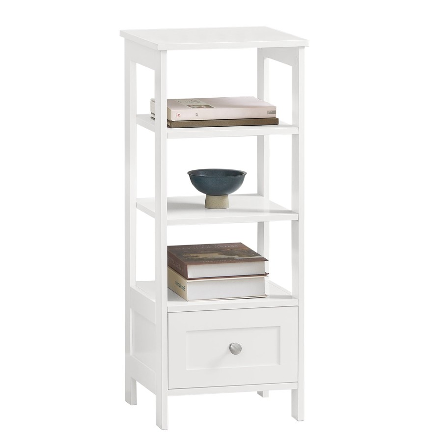 Click to view product details and reviews for Sobuy Fbt91 W Side Table End Table Bedside Table With 3 Shelves And 1 Drawer White.
