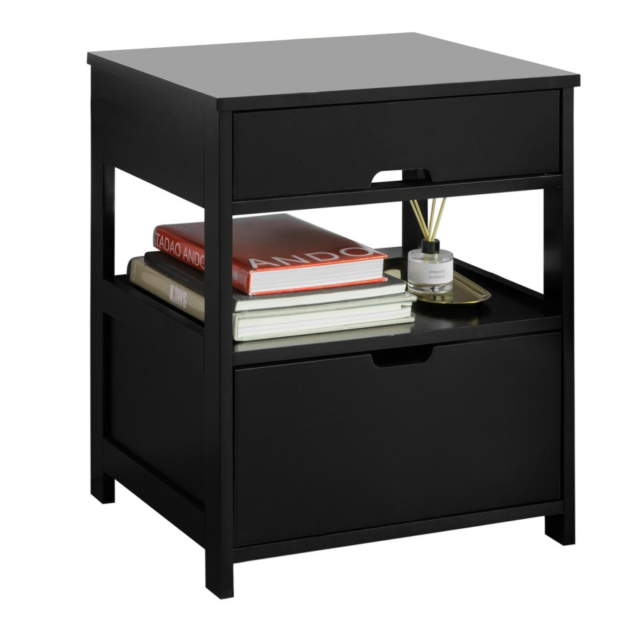 Click to view product details and reviews for Sobuy Frg258 Sch Bedside Table With 2 Drawers Night Table Stand End Table Side Table Black.