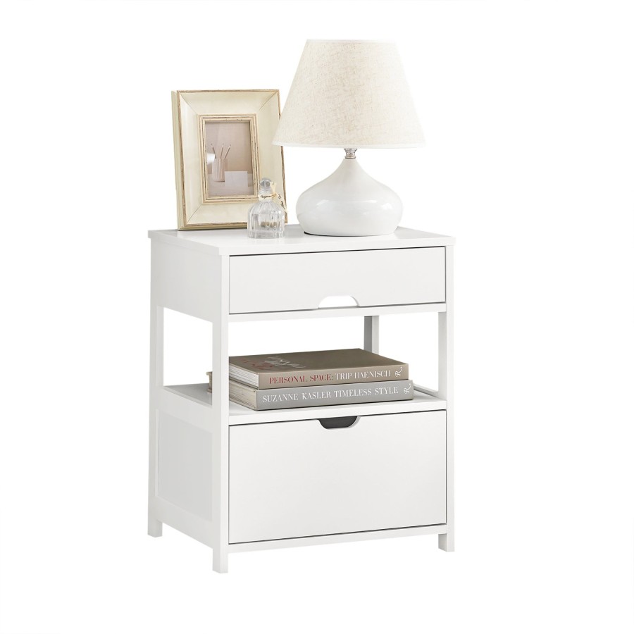 Click to view product details and reviews for Sobuy Frg258 W Bedside Table With 2 Drawers Night Table Stand End Table Side Table White.